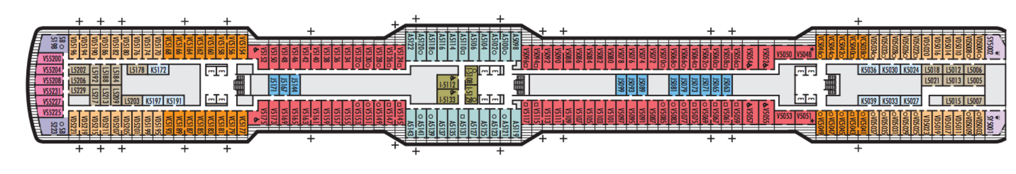 Deck 5 - Gershwin Deck plan